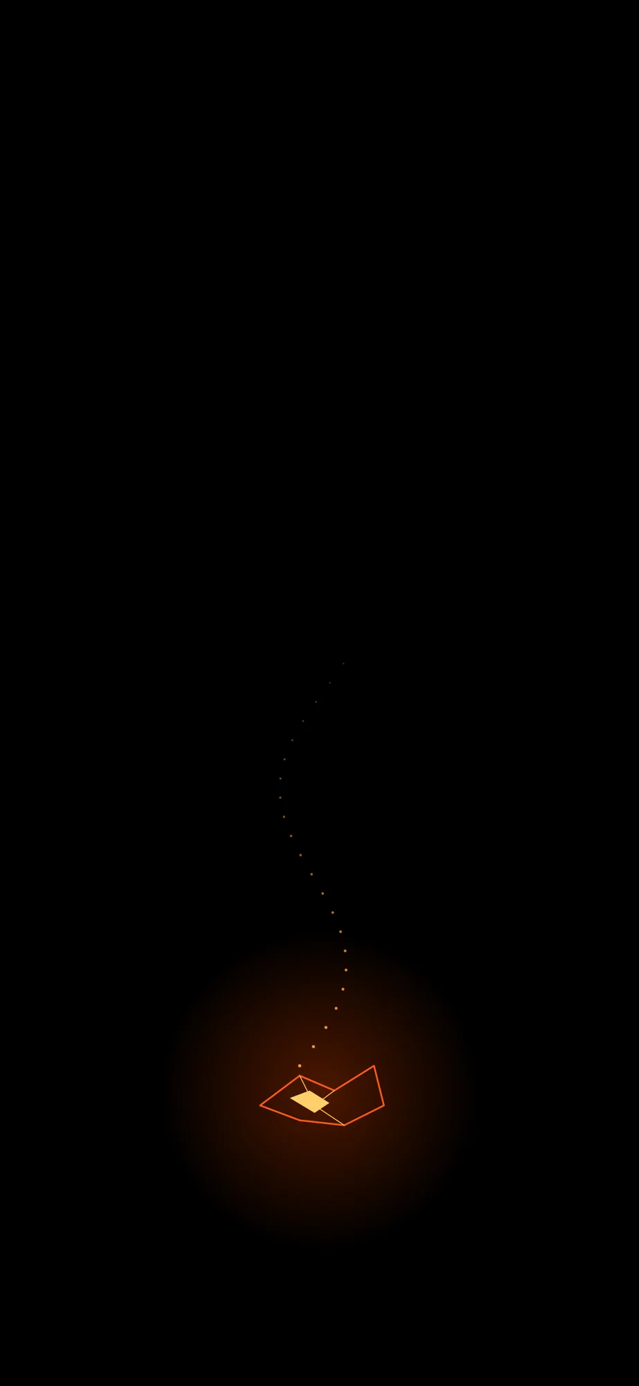 Glowing Ember: A single glowing ember with a few sparks rising.