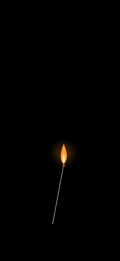 Single Match Flame, amoled phone wallpaper