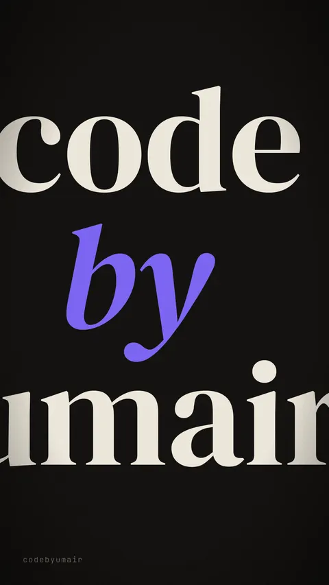 codebyumair Cropped Serif, logo phone wallpaper