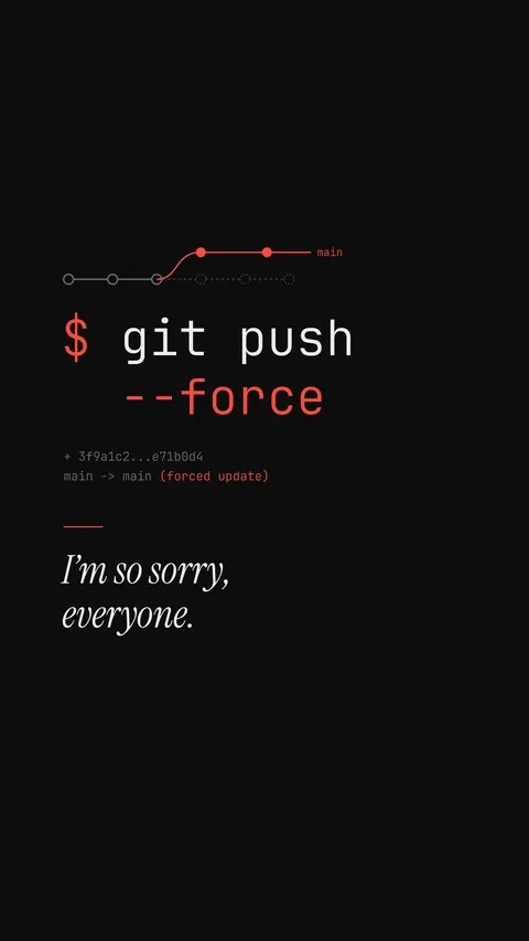 Force Push (Sorry), developer phone wallpaper
