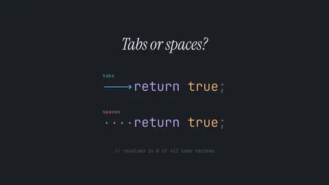 Tabs or Spaces?, developer desktop wallpaper