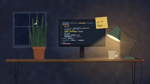 Desk Lamp (Dark), duo desktop wallpaper