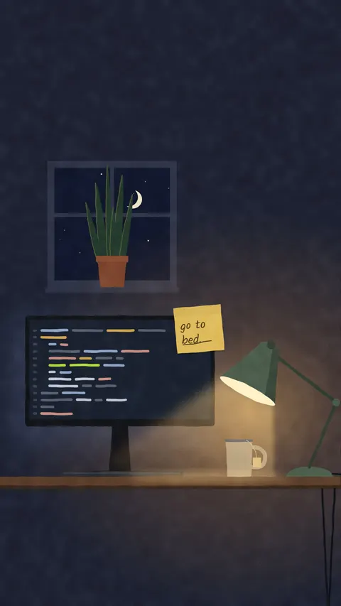 Desk Lamp (Dark), duo phone wallpaper