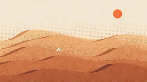 Riso Dunes (Light), duo desktop wallpaper