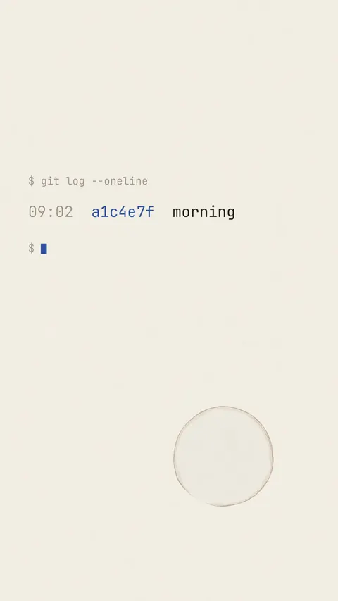 Git Log (Light), duo phone wallpaper