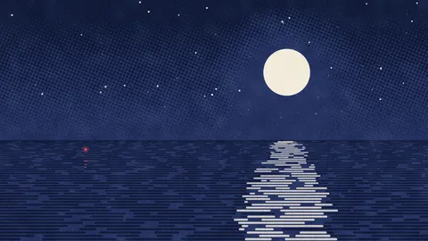 Riso Tide (Dark), duo desktop wallpaper