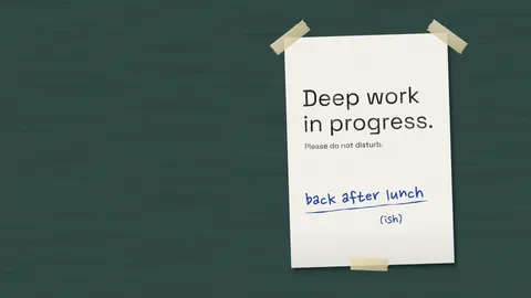 Deep Work in Progress, productivity desktop wallpaper