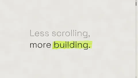 Less Scrolling, More Building, productivity desktop wallpaper