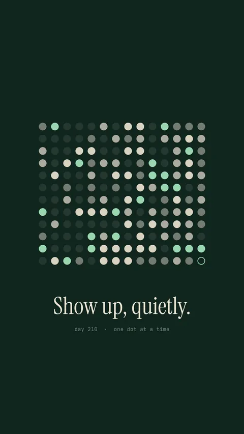 Show Up, Quietly, productivity phone wallpaper