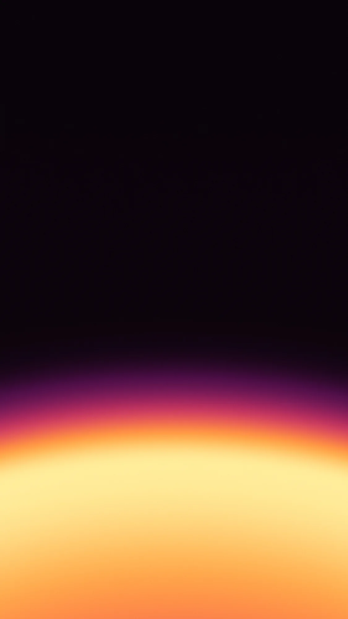 Plum Gold: Deep plum-black giving way to a molten gold and rose glow along a low arc.