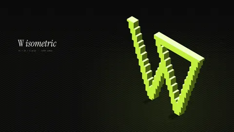 Isometric Blocks, logo desktop wallpaper