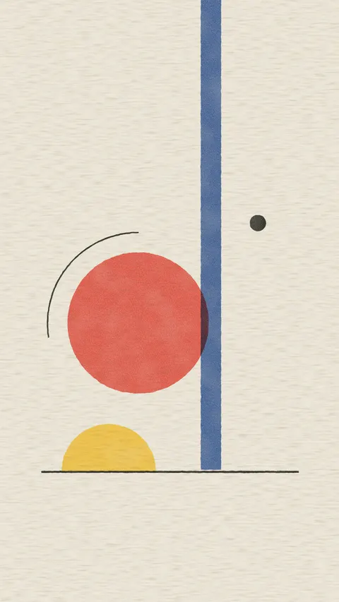 Bauhaus Balance, minimal phone wallpaper