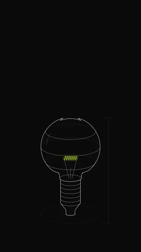 Light Bulb Outline, outline phone wallpaper