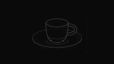 Coffee Cup Outline, outline desktop wallpaper