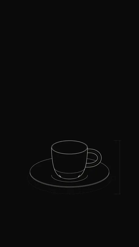 Coffee Cup Outline, outline phone wallpaper