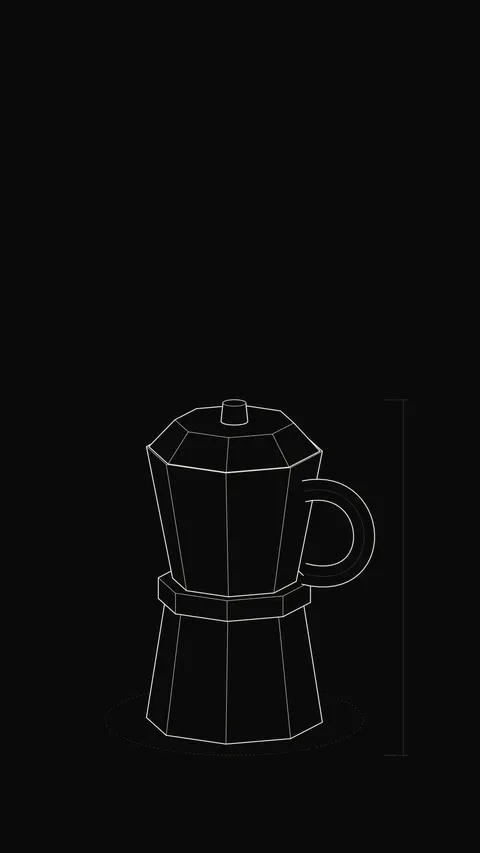 Moka Pot Outline, outline phone wallpaper