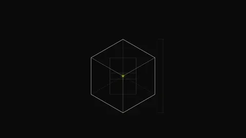 Glass Prism Cube Outline, outline desktop wallpaper