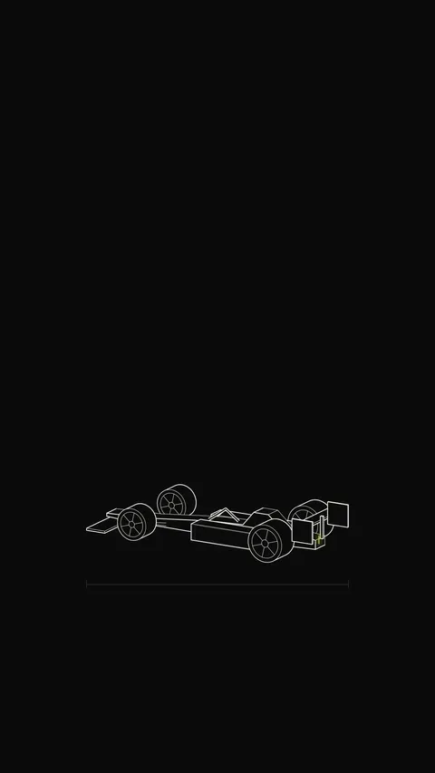 Open-Wheel Race Car Outline, outline phone wallpaper