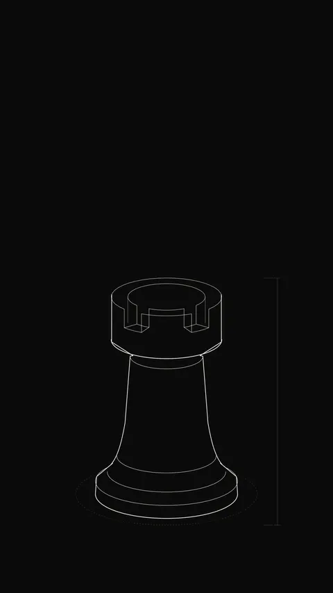 Chess Rook Outline, outline phone wallpaper