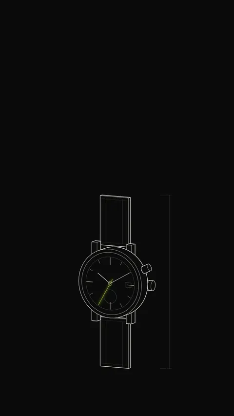 Mechanical Watch Outline, outline phone wallpaper