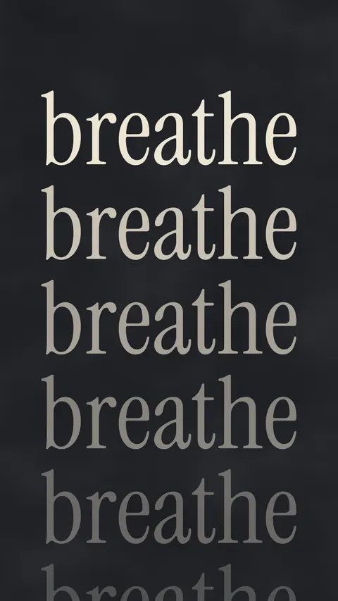 Breathe (phone), typography phone wallpaper