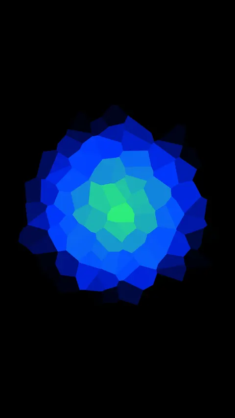 Voronoi Bloom, abstract phone wallpaper
